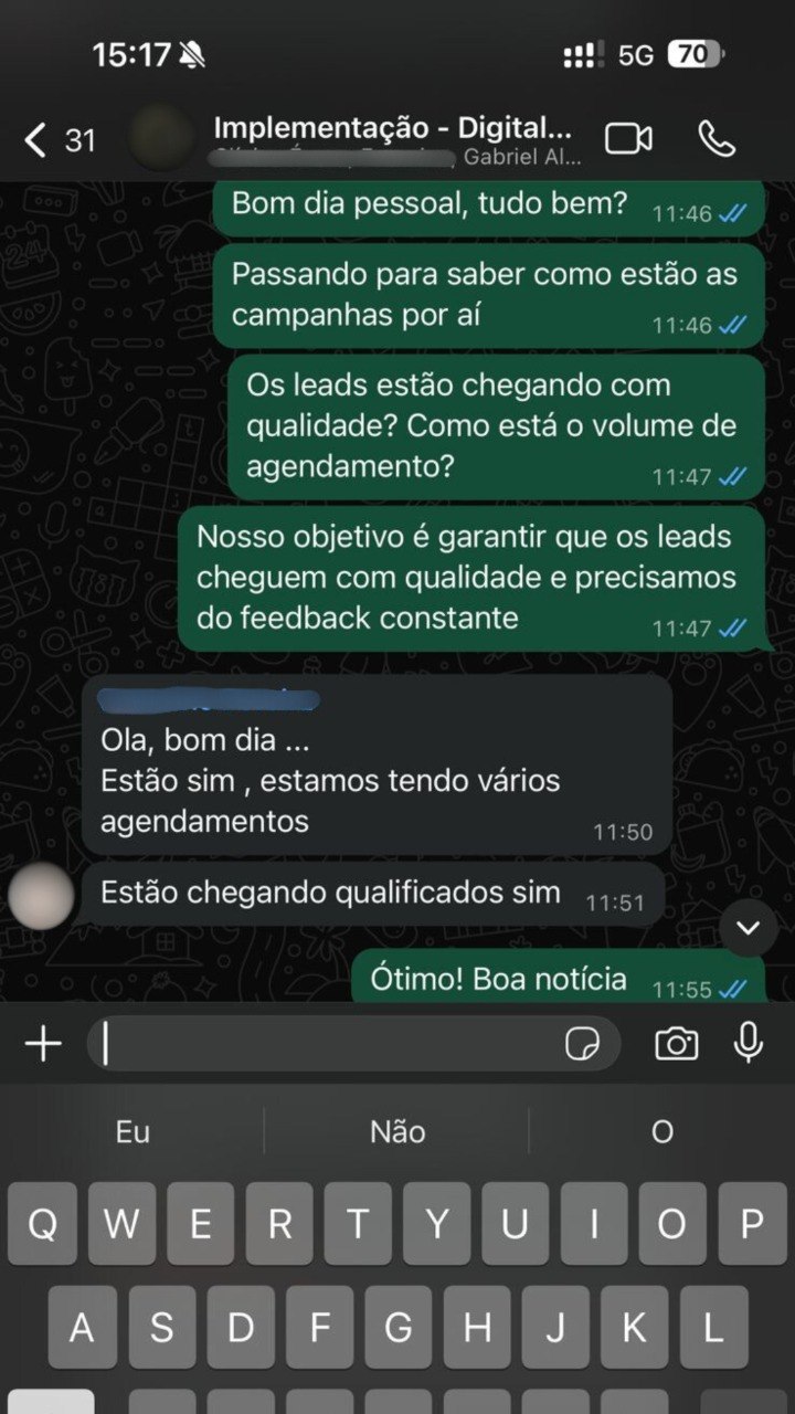 Depoimento cliente 1